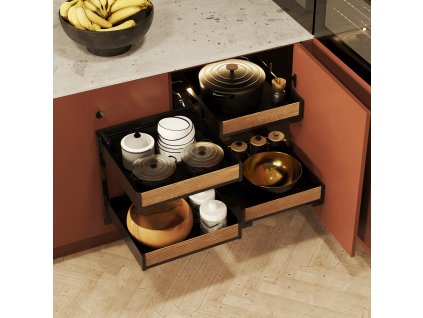 Corner Space Plus Linia Maxima Puro černý dub