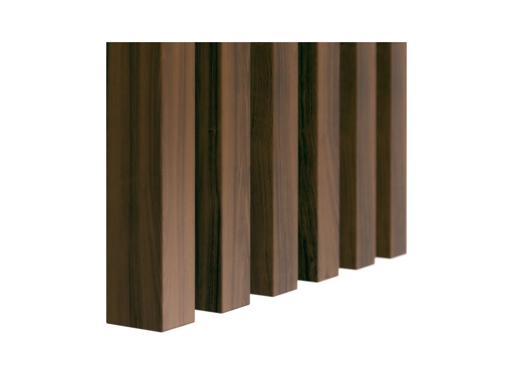 dřevěné lamely - ořech, 3 x 4 x 275 cm