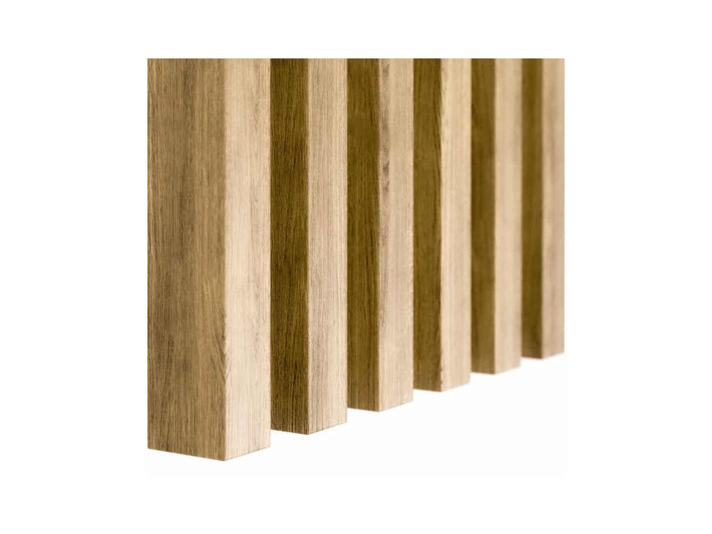 dřevěné lamely - přírodní dub, 3 x 4 x 275 cm