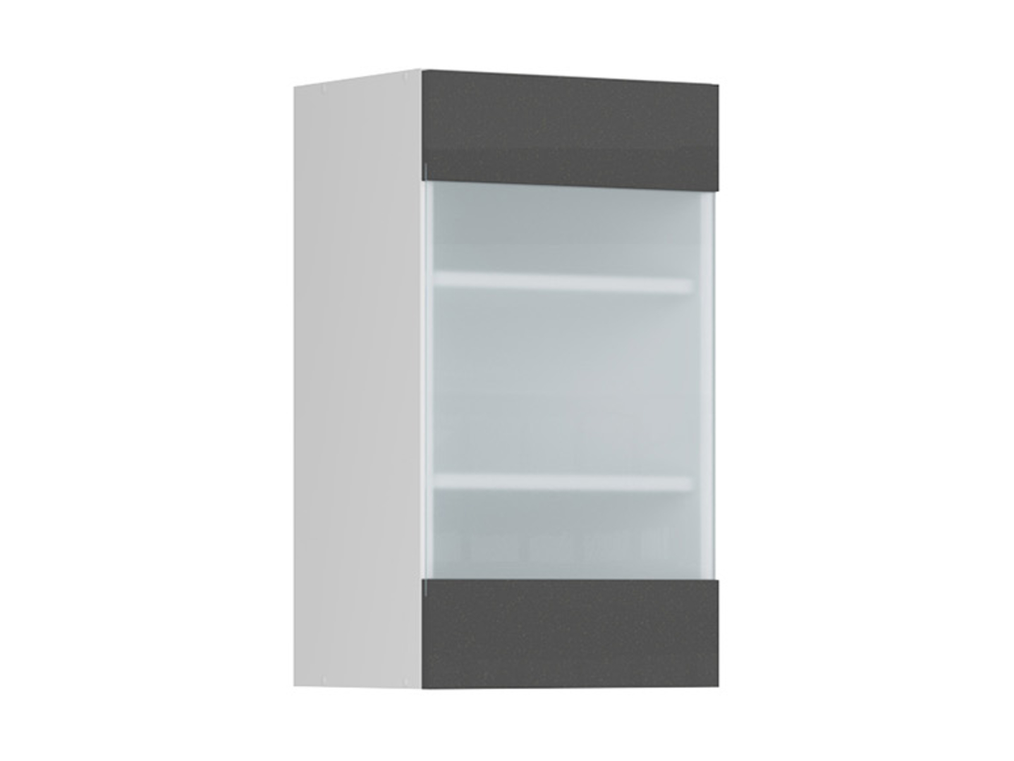 TAPO SPECIAL kuchyňská skříňka G-40/72-LV/PV Barva dvířka: grafit ecru lesk, barva korpusu: bílá alpská