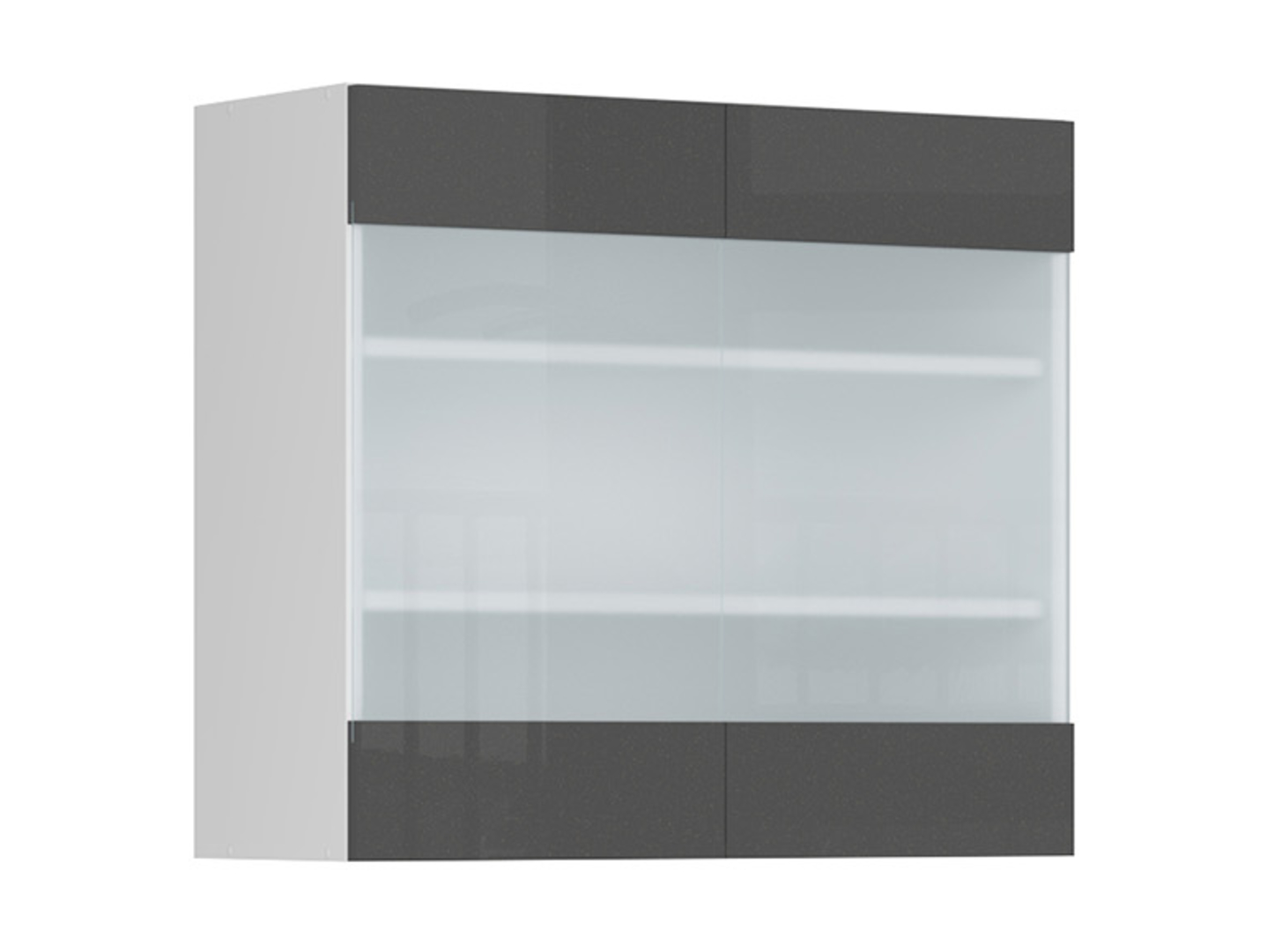 TAPO SPECIAL kuchyňská skříňka G-80/72-LV/PV Barva dvířka: grafit ecru lesk, barva korpusu: bílá alpská