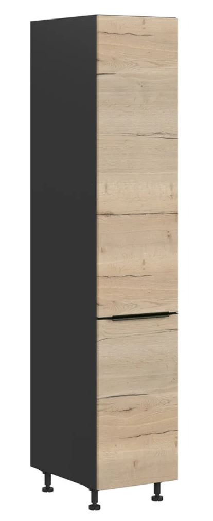 SOLE L6 kuchyňská skříňka D-40/207 Barva dvířka: dub Halifax přírodní, barva korpusu: černá, otvírání dvířek: levé - panty vlevo