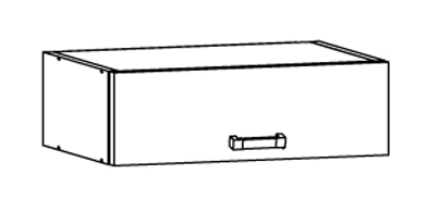 TOP LINE kuchyňská skříňka NO-60/23-O Barva dvířka: bílá super mat, barva korpusu: bílá alpská