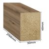dub jasan 30x40 mm dřevěné lamely 1