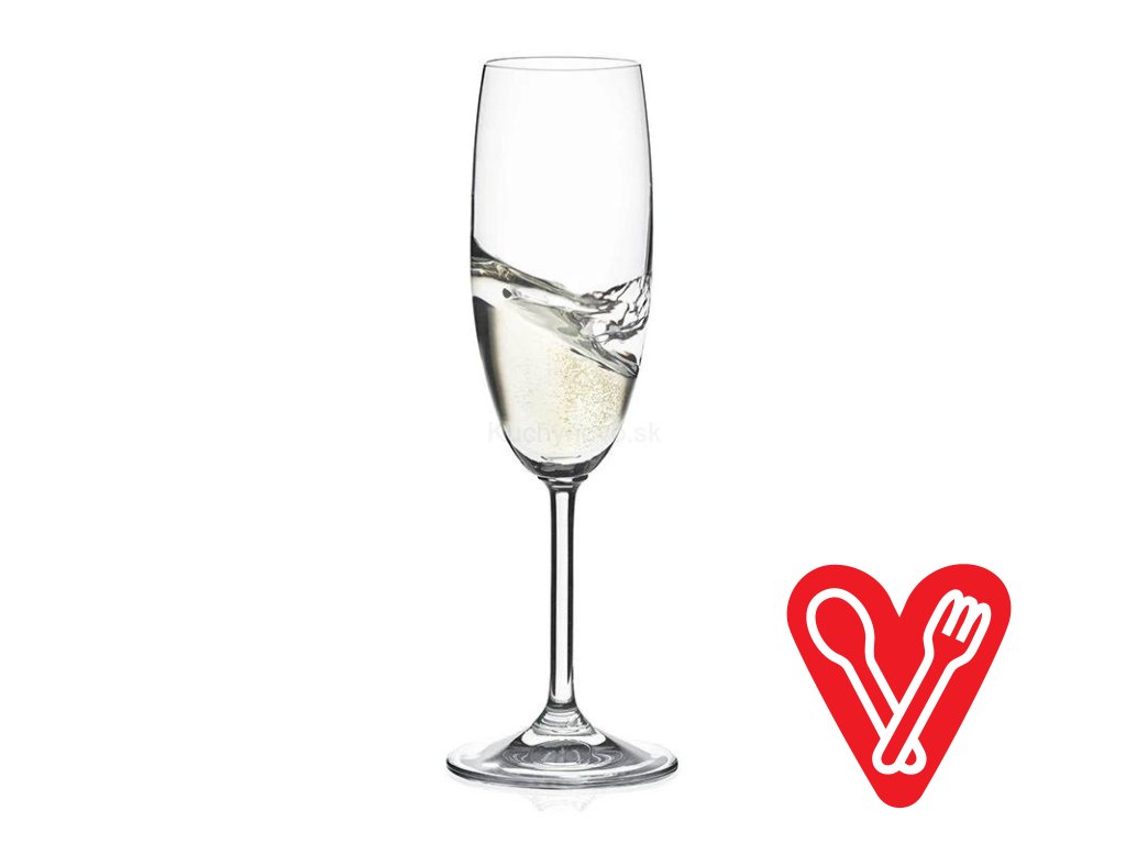 RONA Gala poháre na šampanské 220 ml, 6 ks