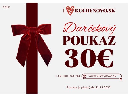 Darčeková poukážka v hodnote 30 €
