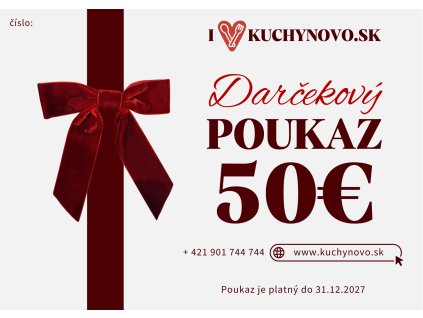 Darčeková poukážka v hodnote 50 €