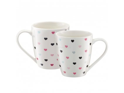 AMBITION Porcelánový hrnček Love Little Hearts, 370 ml