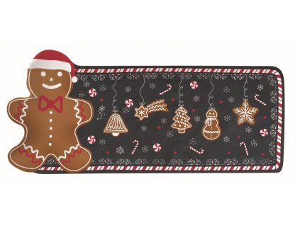 Gingerbread podnos v tvare perníka, 36 x 16 cm