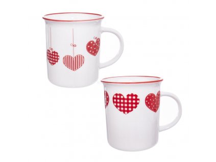 ORION porcelánové hrnčeky Home Love, 2 ks, 350 ml