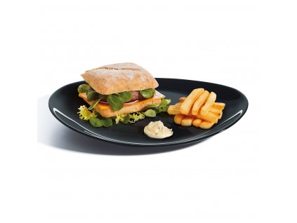 talerz steak friends time czarny 30 x 26 cm luminarc 00238 03