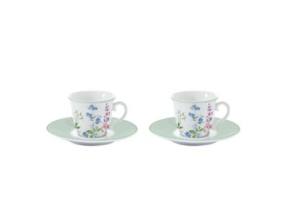 Set šálok s podšálkou Easy Life - Floraison - 80ml