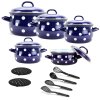 Belis 16 dielna sada hrncov modré guľky