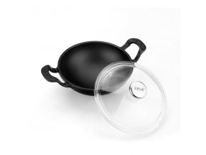 LAVA METAL Litinový wok 16 cm - černý matný