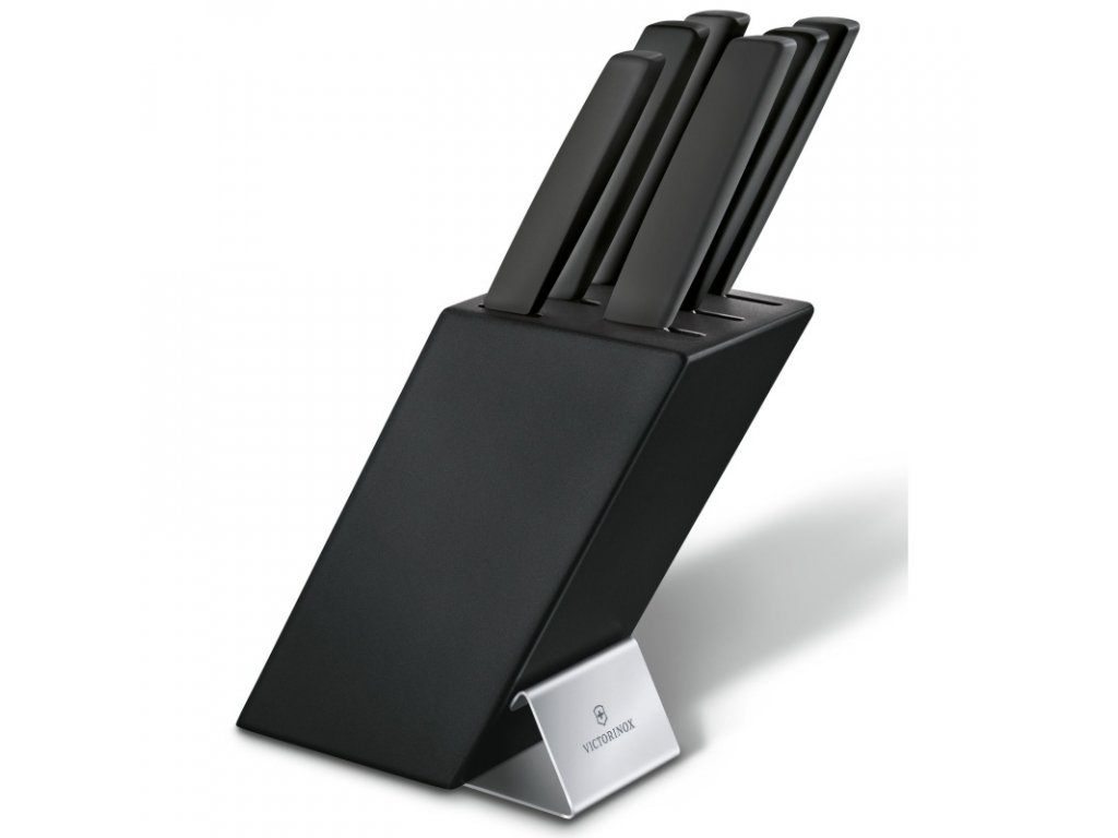 Victorinox Swiss Modern Blok s černými noži, 6 ks, černý - Kuchyňské nože
