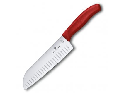 Victorinox Swiss Classic Nůž Santoku, 17 cm, červený