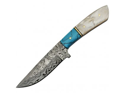 Damascus Hunter Blue Pearl