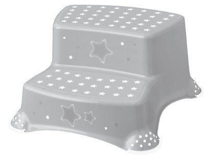taburetka 2stup. 40x37,v.21cm, sever.šedá, plast