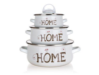 sada nádobí HOME smalt 6díl.