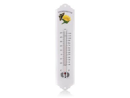 teploměr 30cm kov.