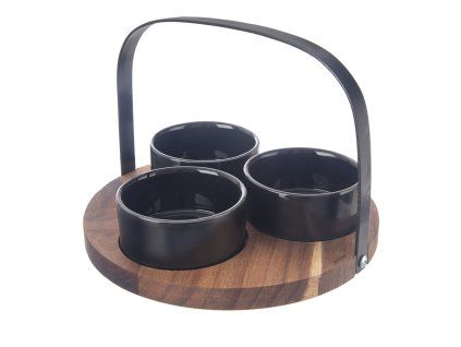 Servírovací misky s tácem BLACK set