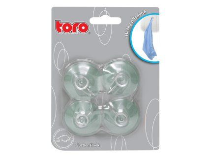 Přísavné háčky s kovovým koncem TORO 4ks