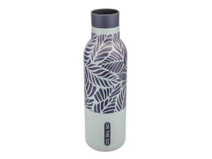 TERMOSKA KITCHISIMO 450ML ŠEDÁ/LÍSTKY