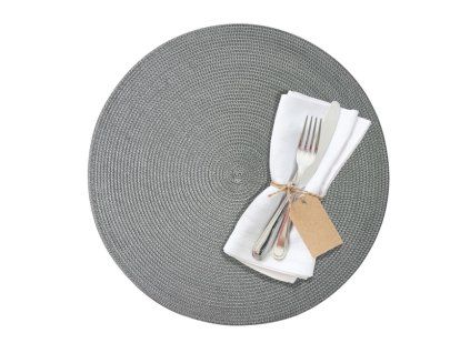 Prostírání kulaté KRUH, ø 38 cm - světle šedé