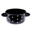 miska 560ml ČERNÁ, BÍLÝ PUNTÍK, d13,5 6,8cm, keramika