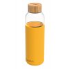 quokka botella cristal redonda con funda de silicona flow yellow 660 ml
