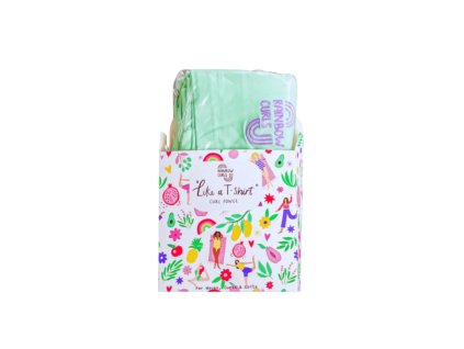 Curl Bites rainbow curls like a Tshirt curl towel uterák na vlasy mint green