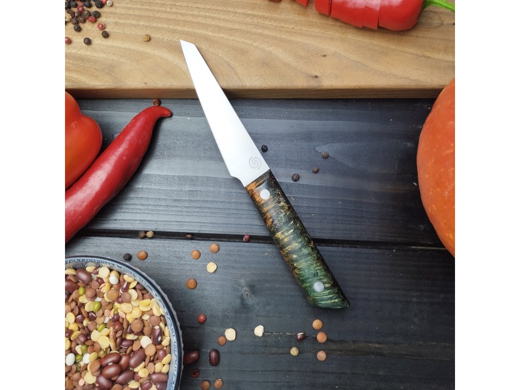 Malý kuchyňský nůž – 10 cm, javor, ocel N690
