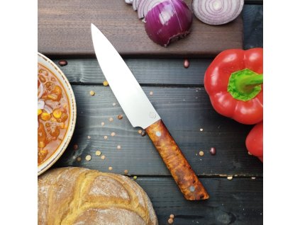 Střední kuchyňský nůž - 14 cm, bříza, ocel N690