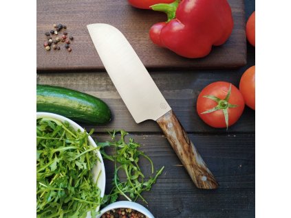 Santoku - 14 cm, buk, ocel N690