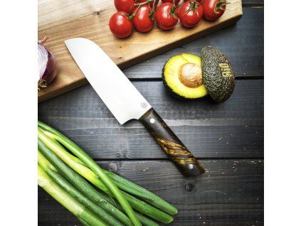 Santoku - 14 cm, buk, ocel N690