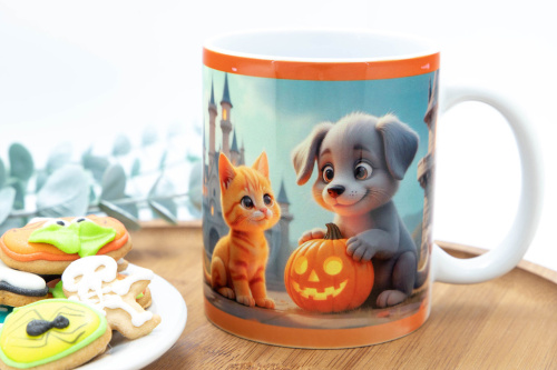 Pro radost sobě nebo vašim nejbližším – originální hrnek s Halloweenský motivem ve vlastním designu KudrnkaART