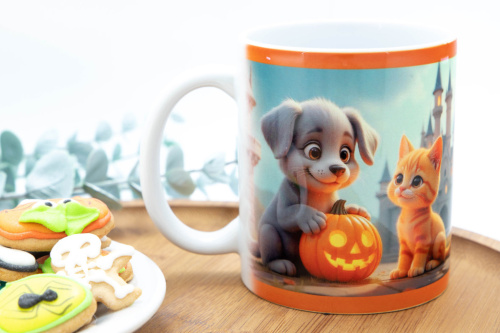  Pro radost sobě nebo vašim nejbližším – originální hrnek s Halloweenský motivem ve vlastním designu KudrnkaART (3)