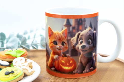  Pro radost sobě nebo vašim nejbližším – originální hrnek s Halloweenský motivem ve vlastním designu KudrnkaART