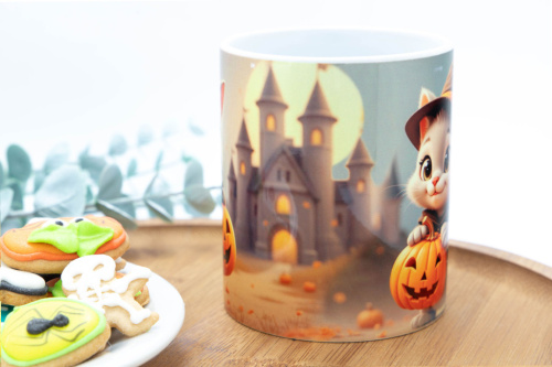  Pro radost sobě nebo vašim nejbližším – originální hrnek s potiskem koček v halloweenských kostýmech ve vlastním designu KudrnkaART (2)