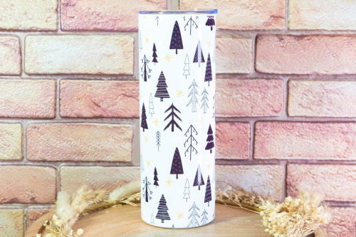  Stylový termo kelímek KudrnkaART s motivem stylizovaných stromů – pro horkou kávu i ledové drinky. Design, co má duši, a funkčnost, co vydrží (2)