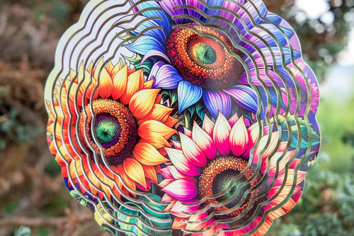  Větrný spinner kombinuje moderní design, precizní zpracování a vysokou odolnost. Při otáčení vytváří 3D iluzi, která zaujme každého – ať už ho zavěsíte na strom, balkon nebo do okna (9)
