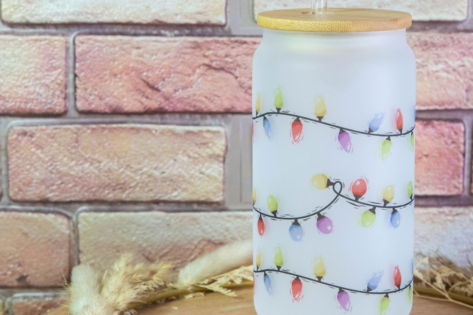 Matná sklenice KudrnkaART – Světelný řetěz