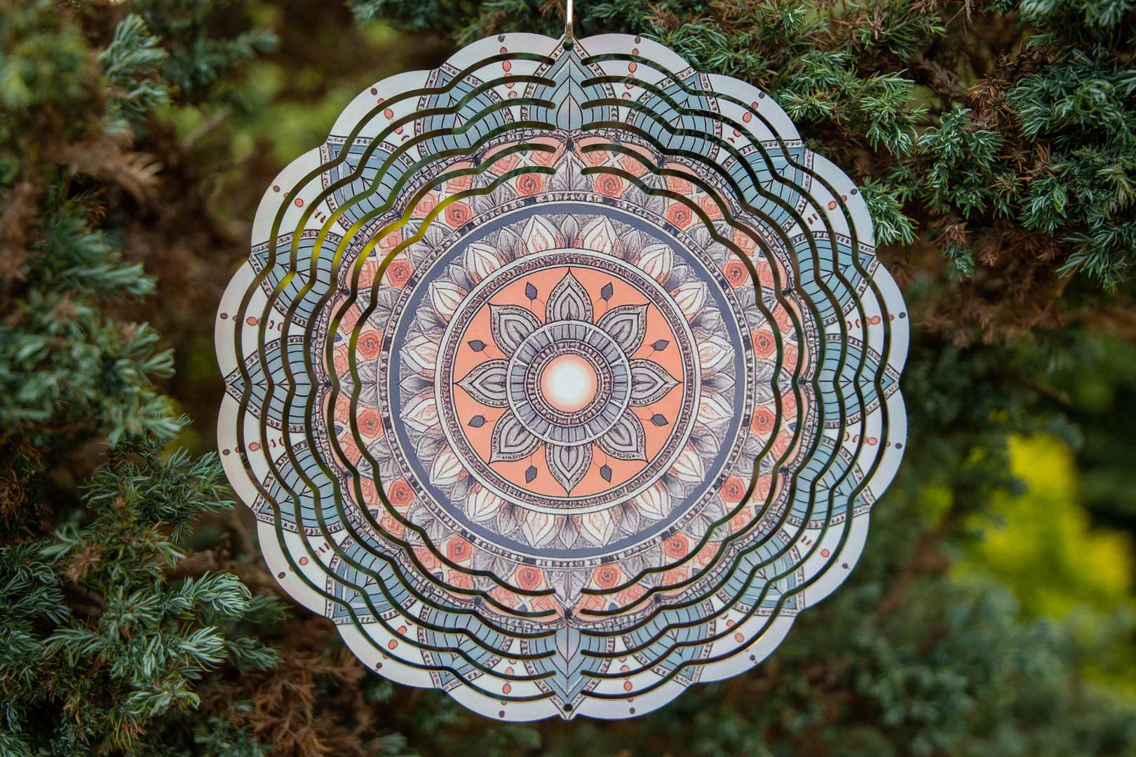 Větrný spinner s 3D efektem – mandala 3