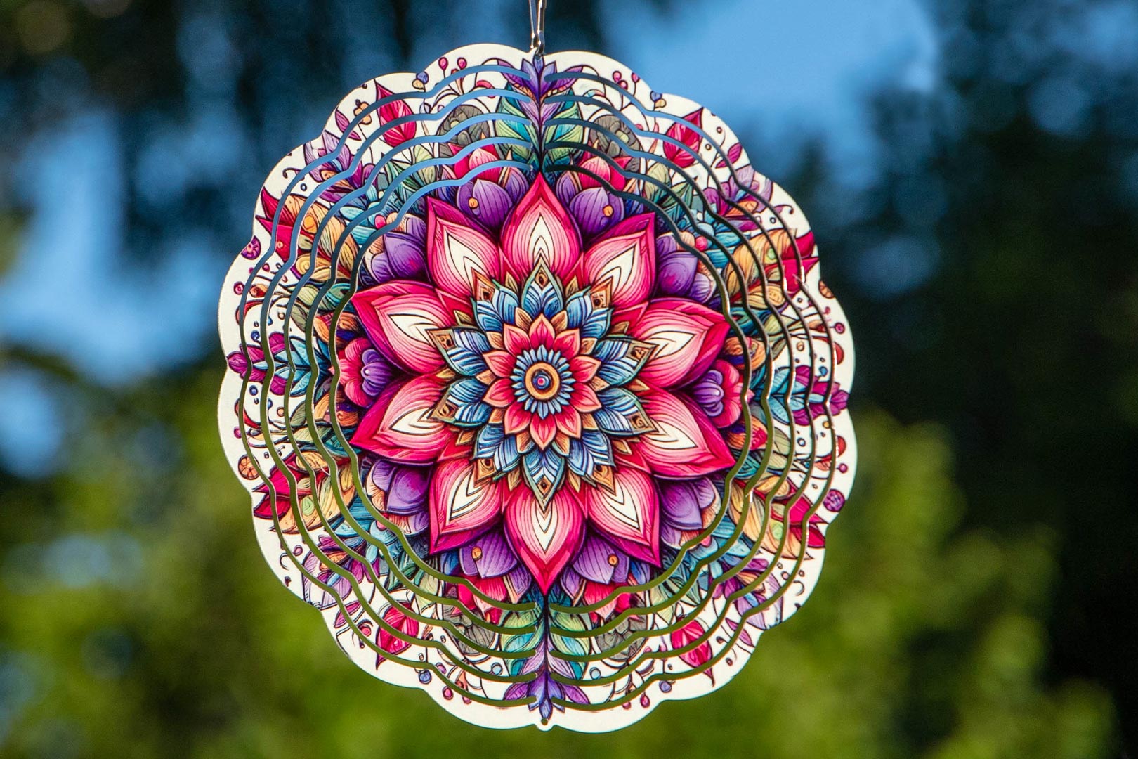 Větrný spinner s 3D efektem – mandala