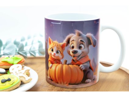 Keramický hrnek s Halloweenským potiskem od KudrnkaART