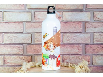 Hliníková cestovní láhev s potiskem – 750 ml, lesní víla