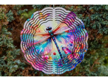 Větrný spinner s 3D efektem – vážka