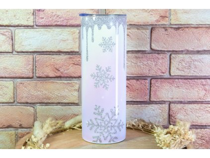 TERMO kelímek KudrnkaART – třpytivý zimní motiv