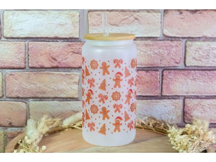 Matná sklenice KudrnkaART – Perníčci