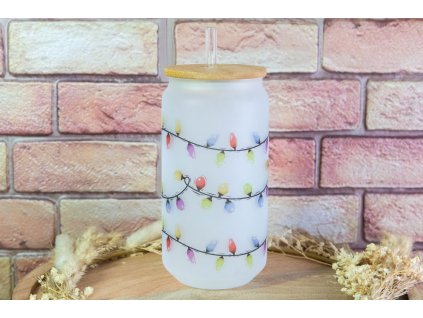 Matná sklenice KudrnkaART – Světelný řetěz